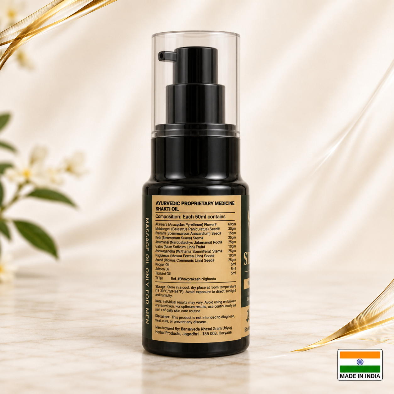 MardVed Stallion Gold – Shakti Ayurvedic Oil | 30 ml - Image 3