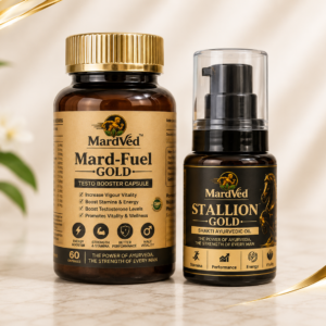 Mardved Combo Kit Mard-Fuel Gold – Testo Booster Capsule And MardVed Stallion Gold – Shakti Ayurvedic Oil | 30 ml